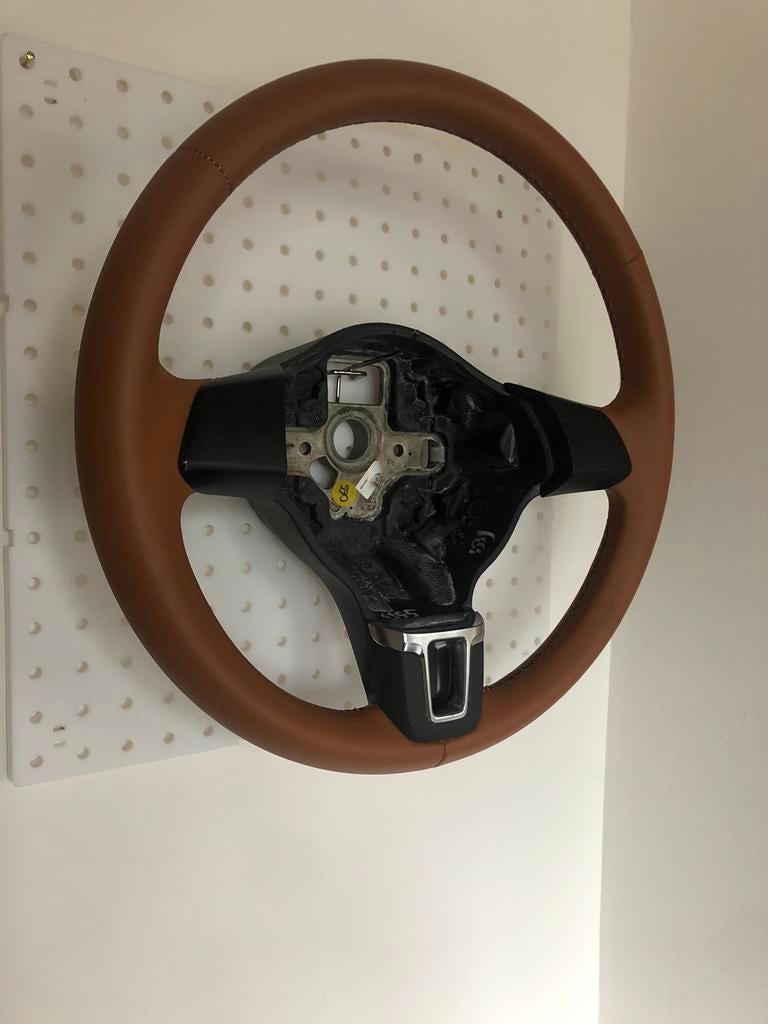 Cognac lederen Vw stuurwiel, Ophalen, Volkswagen