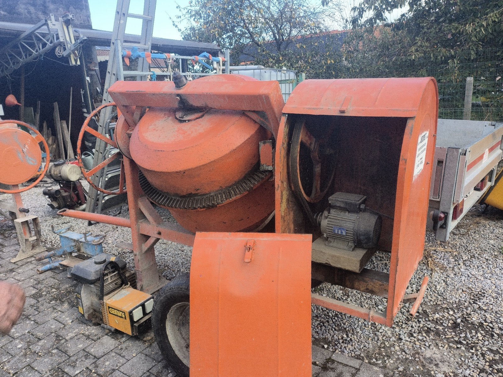 grote betonmolen, Ophalen, Gebruikt