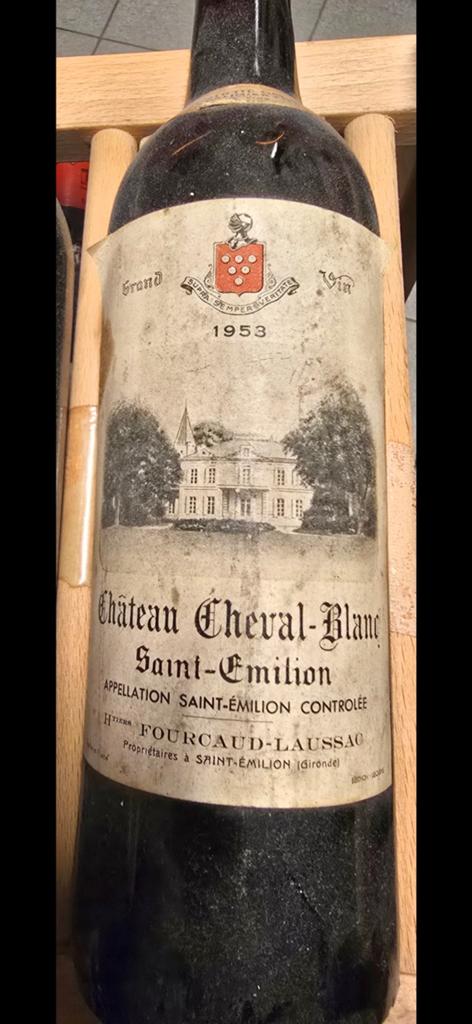 Zeldzame 1953 Château Cheval Blanc – Saint-Émilion, Verzamelen, Wijnen, Ophalen, Frankrijk, Nieuw, Rode wijn