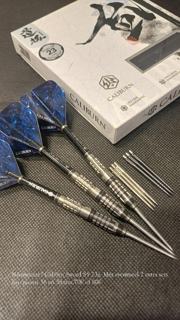 Darts Caliburn Sword S5 , 23 gram, Sports & Fitness, Fléchettes, Enlèvement ou Envoi, Neuf, Fléchettes