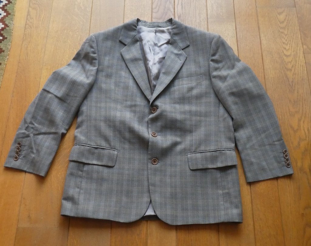 Licht grijze, geruite blazer – merk: Gulliver, Gris, Enlèvement ou Envoi, Comme neuf, Taille 48/50 (M)