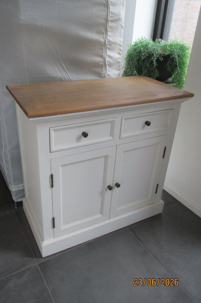 meubels in wit + hout, Huis en Inrichting, Ophalen, 1 of 2 laden, 50 tot 100 cm, Zo goed als nieuw