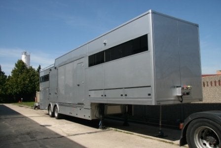Remorque LEHEL 6 chevaux avec living et extension, Enlèvement, Utilisé