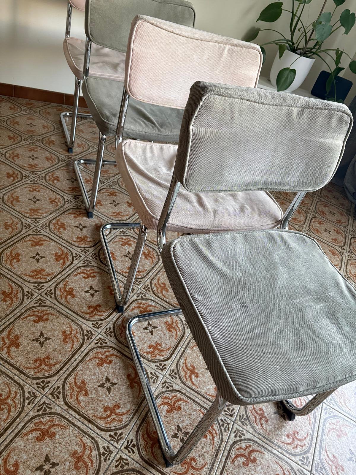 4 eetkamer stoelen, Ophalen, Gebruikt, Stof