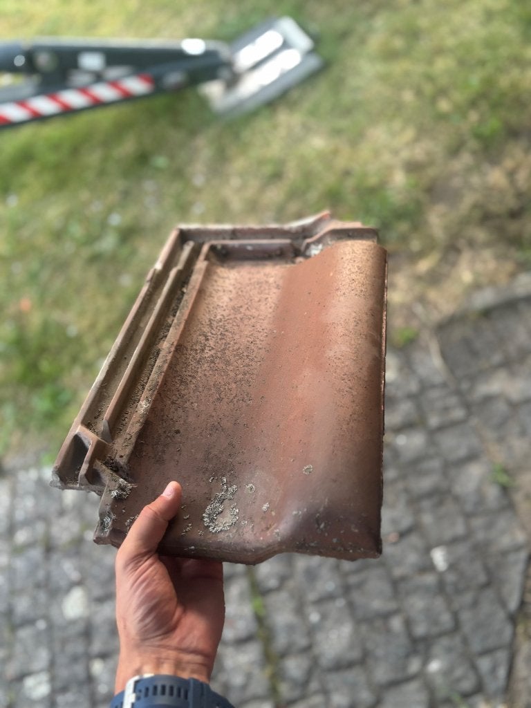 Dakpannen Bisch Seltz, Doe-het-zelf en Bouw, Dakpannen en Dakbedekking, Ophalen, Gebruikt, Steen of Klei, 15 m² of meer