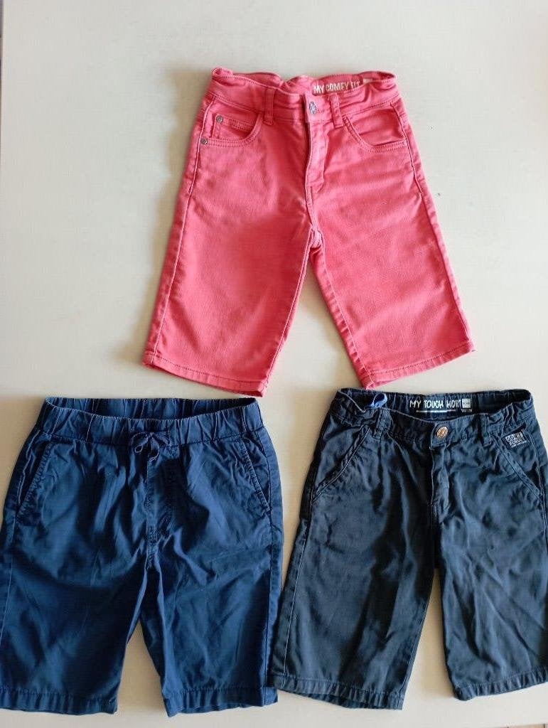 3 korte broeken maat 122/128 en 2 maat 134, Kinderen en Baby's, Ophalen of Verzenden, Zo goed als nieuw, Broek