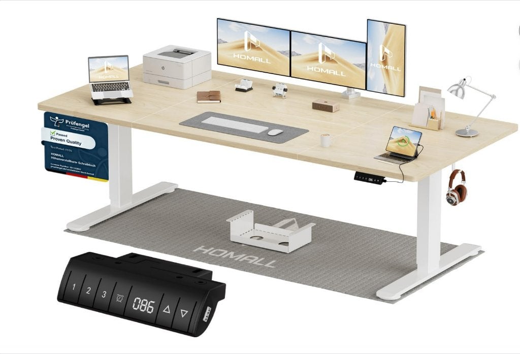 Bureau Assis/Debout Électrique 200x80 cm - APD 200€, Enlèvement, Comme neuf