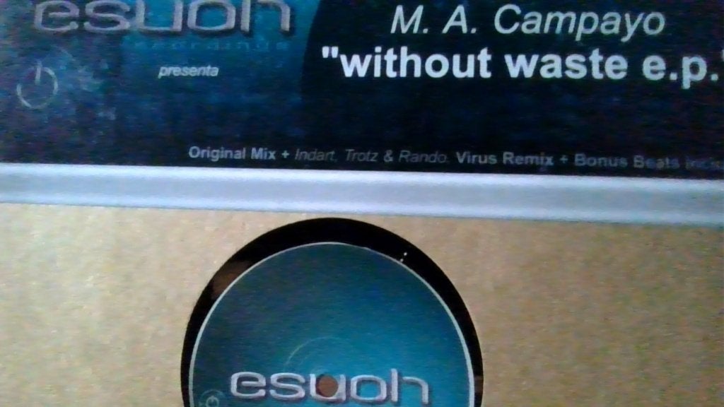 M.A. CAMPAYO " WITHOUT WASTE E.P. ", Cd's en Dvd's, Vinyl | Dance en House, Fotohoes, Techno of Trance, Ophalen of Verzenden, Zo goed als nieuw