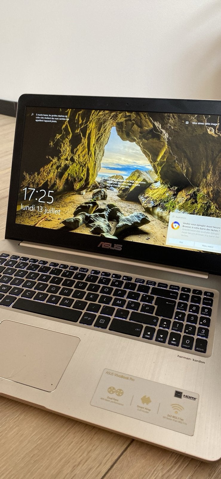 Pc asus pro, Enlèvement, Comme neuf, 8 GB, SSD