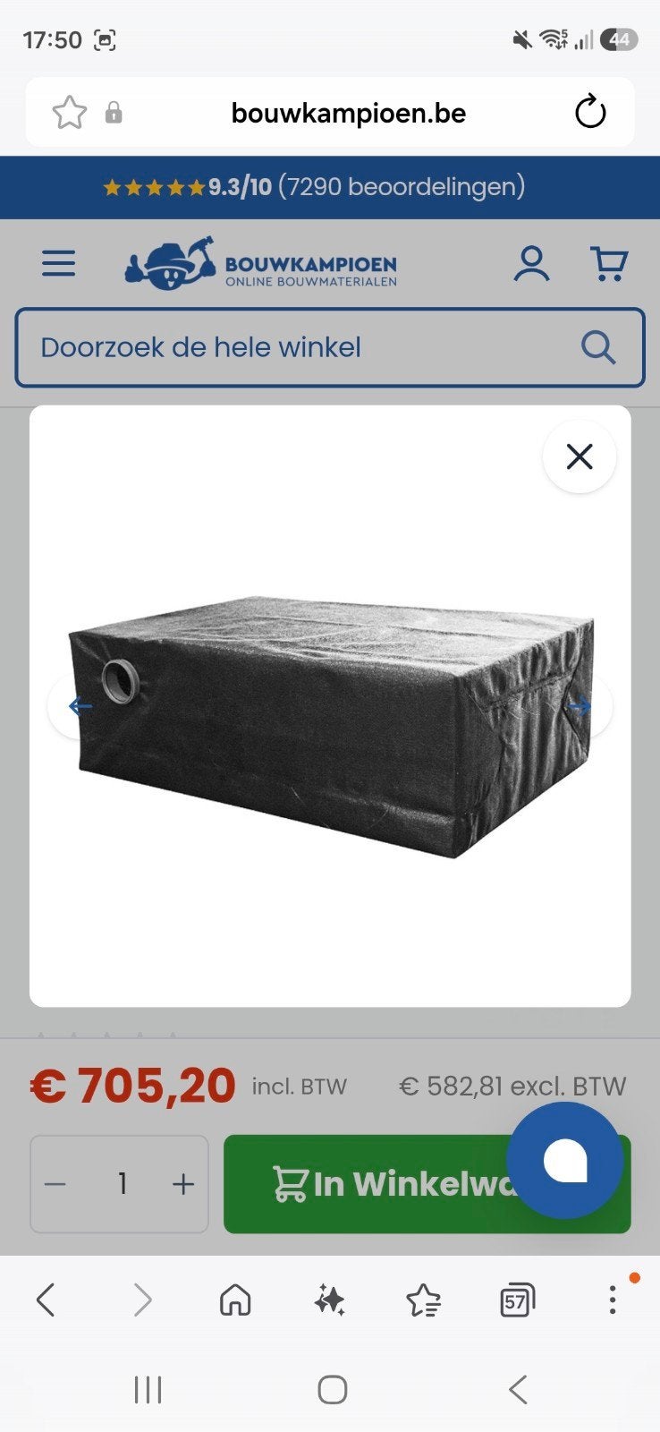 splinternieuw inflitratiekrat 1200l te koop, Tuin en Terras, Ophalen, Nieuw