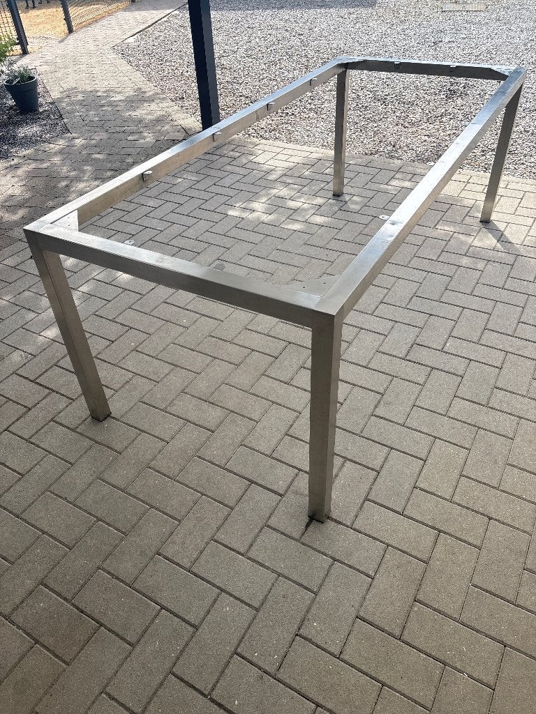 Aluminium onderstel tuintafel, Tuin en Terras, Tuintafels, Ophalen, Gebruikt, Rechthoekig, Aluminium