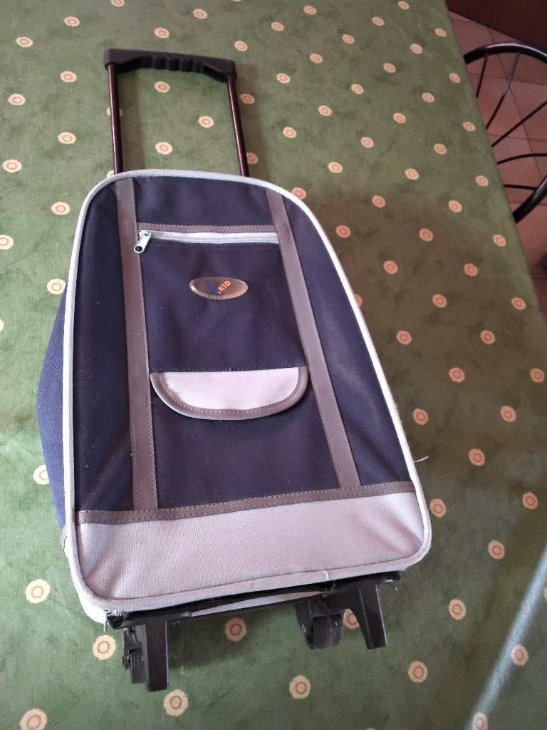 trolly, Ophalen, Zo goed als nieuw, Blauw, Uitschuifbare handgreep