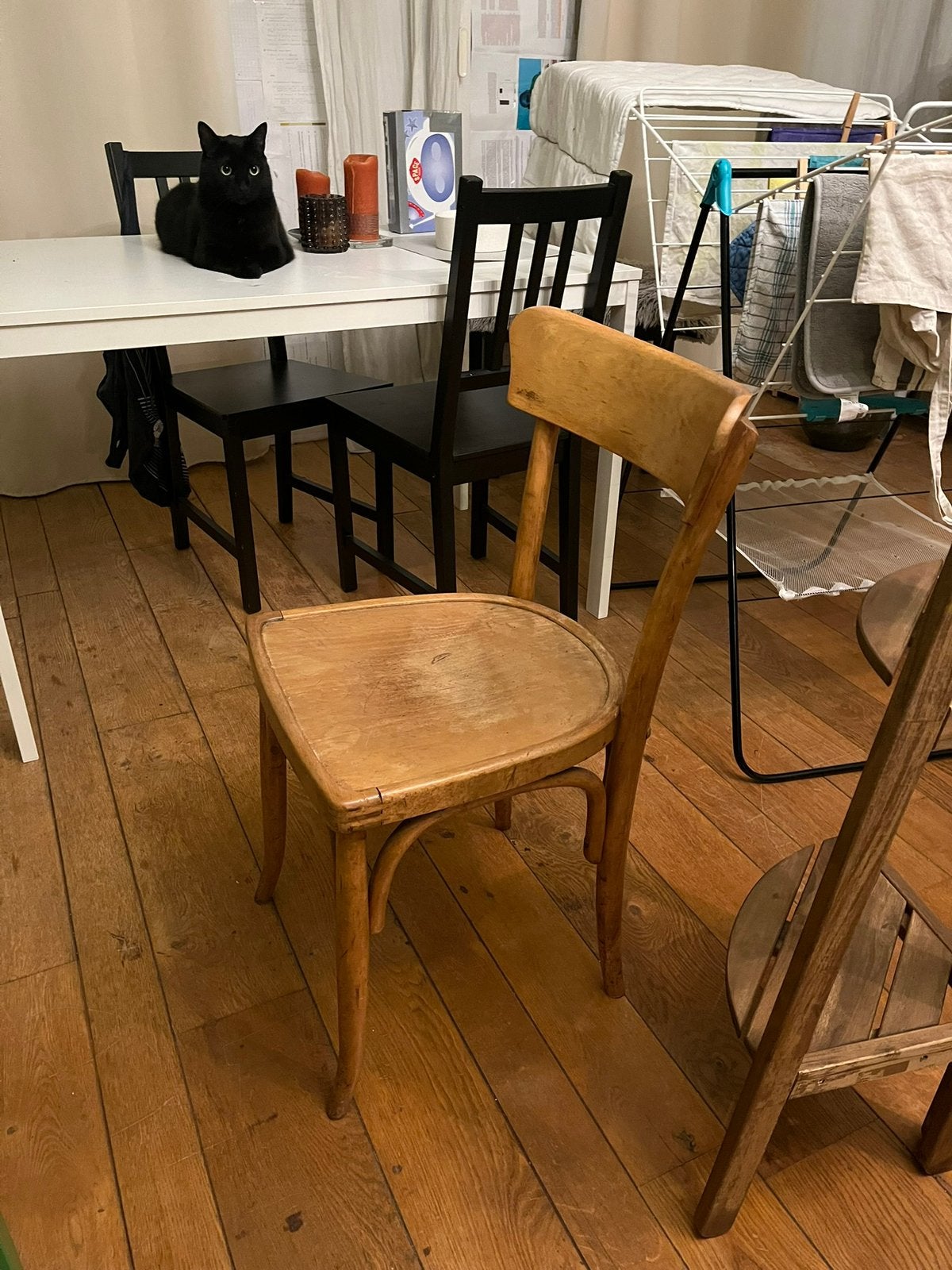 Chaise, Comme neuf, Brun, Enlèvement, Bois