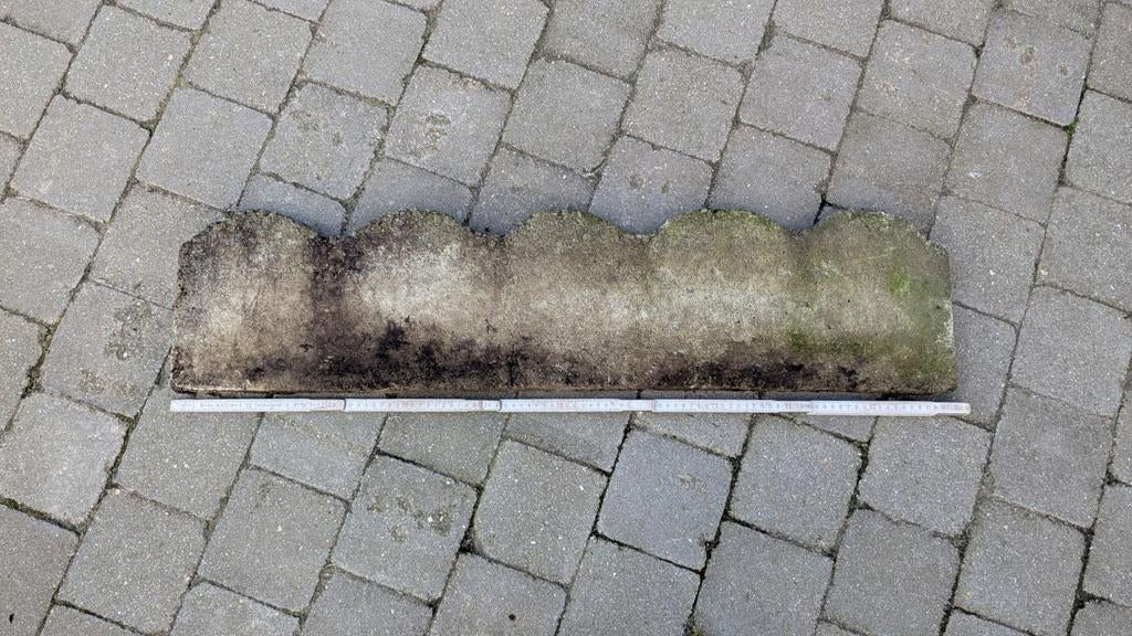 9 x betonnen boordsteen golvend 100x20x3 cm, Tuin en Terras, Ophalen