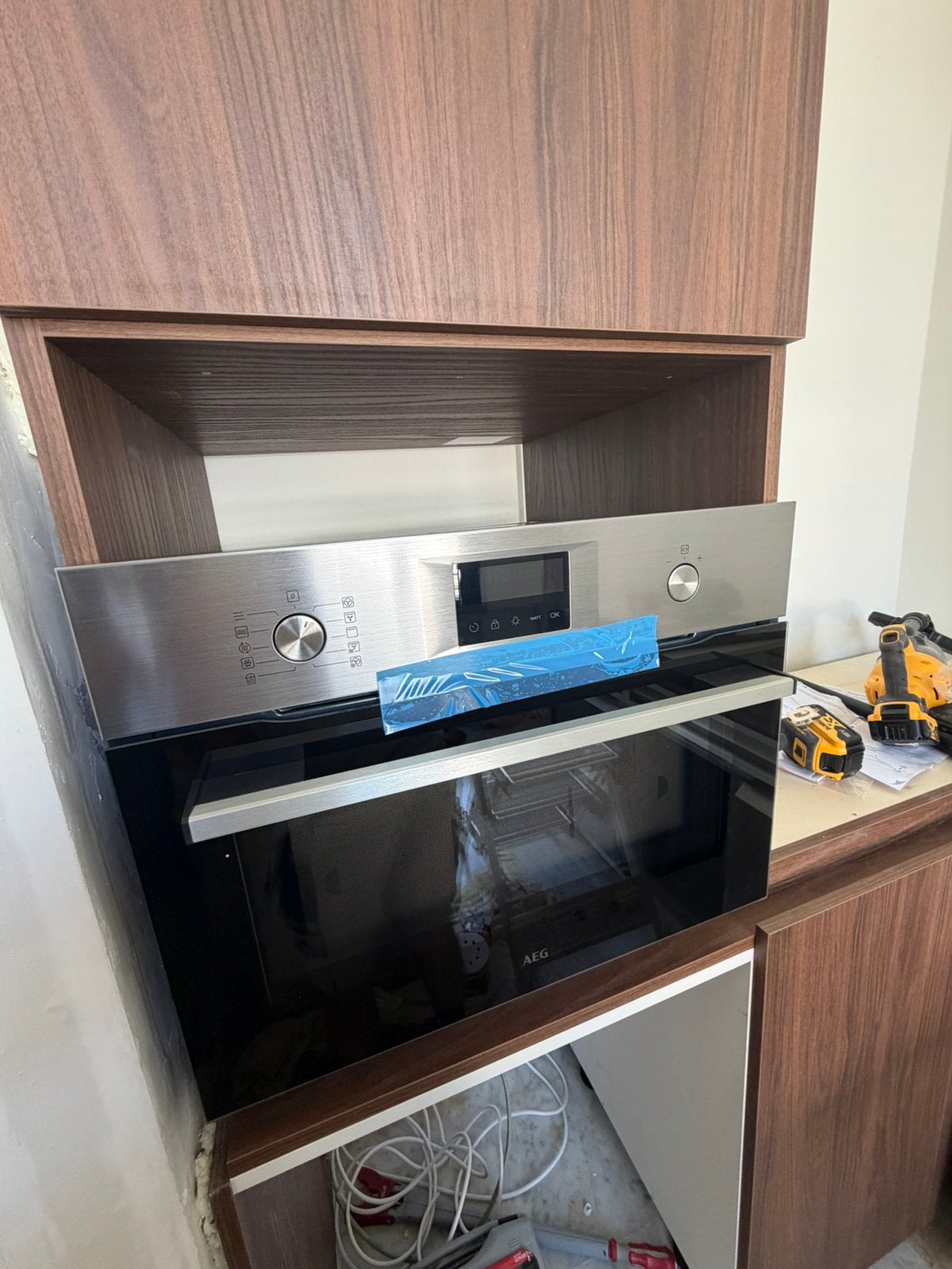 Nieuwe combi oven 45 cm AEG Series 5000, Ophalen, 45 tot 50 cm, Oven, AEG