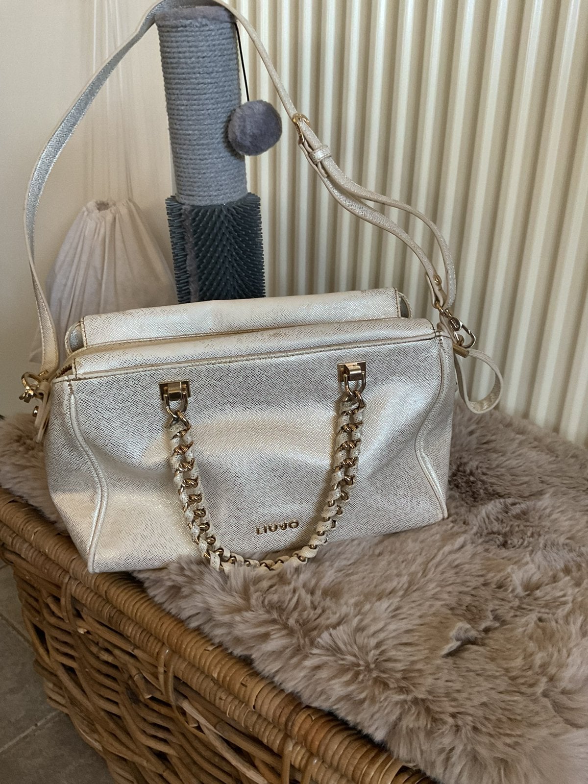 Liu.jo handtas, goud kleur, Ophalen, Gebruikt, Handtas