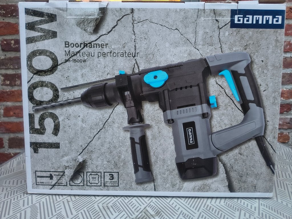 Boorhamer 1500W, Bricolage & Construction, Outillage | Foreuses, 600 watts ou plus, Enlèvement ou Envoi, Utilisé, Mécanisme de percussion