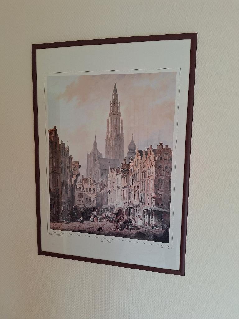 Reproductie Zicht op de Eiermarkt in 1835, Ophalen