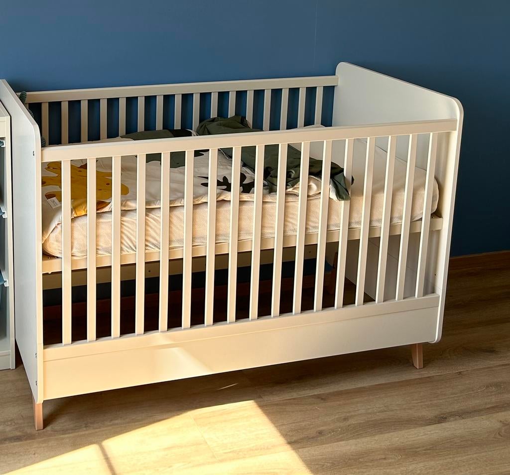 Quax bed loft clay omvormbaar tot junior bed 140x70, Enlèvement, Comme neuf