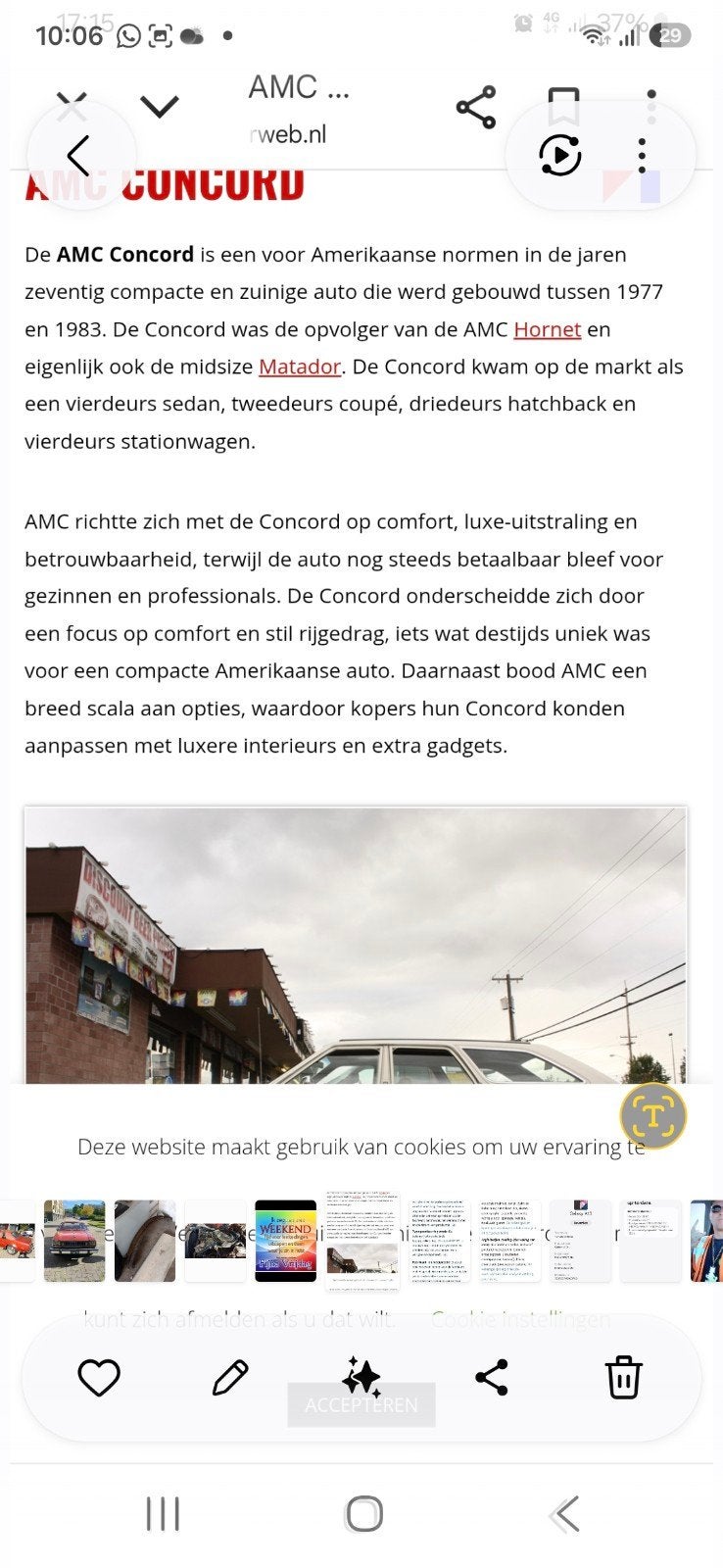 American Motors Concord 4.2 DL AUT 1978 Rouge, Autos, Rouge, Achat, Particulier, Essence