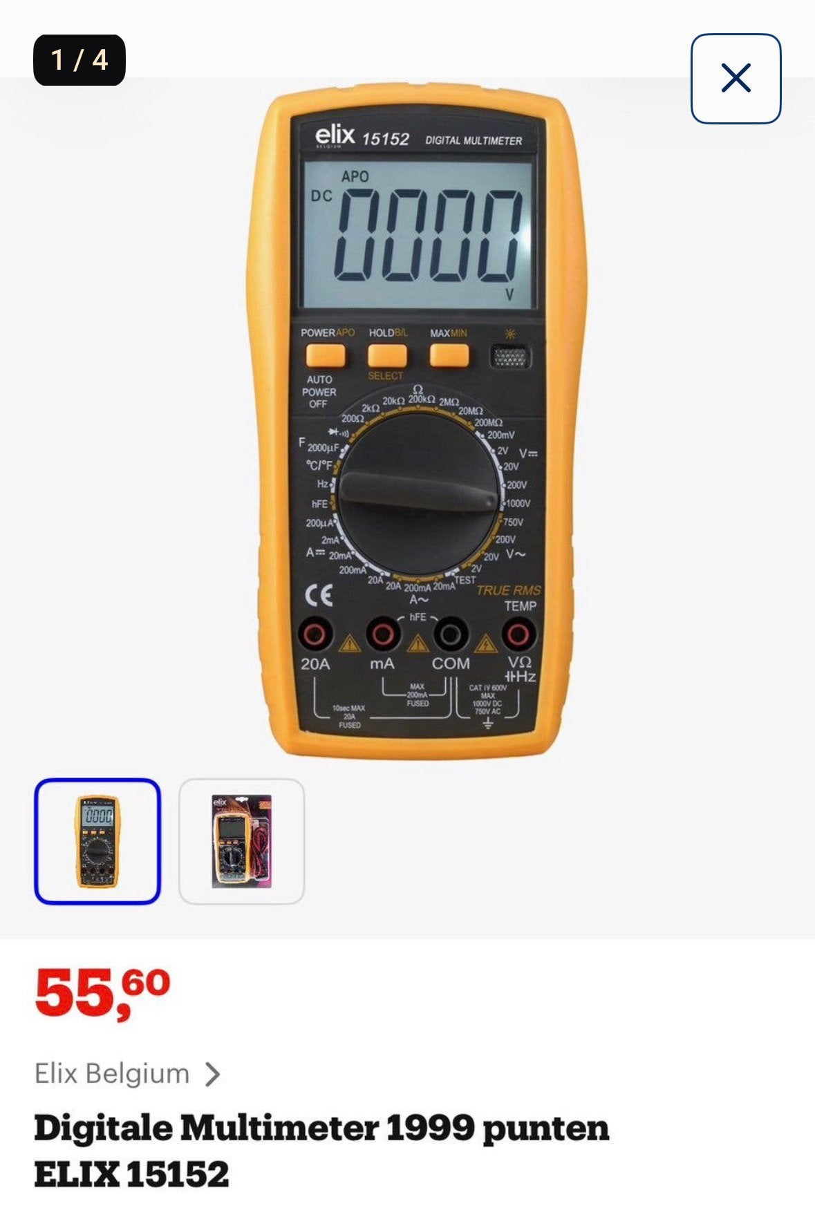 Digitale multimeter, Doe-het-zelf en Bouw, Ophalen of Verzenden, Nieuw, Multimeter