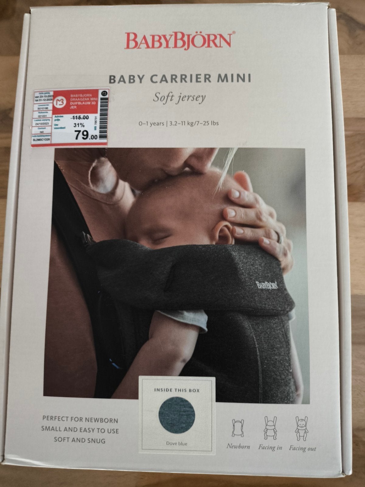 Baby Björn draagzak mini, Ophalen, Buik of Rug, Zo goed als nieuw, Baby Björn