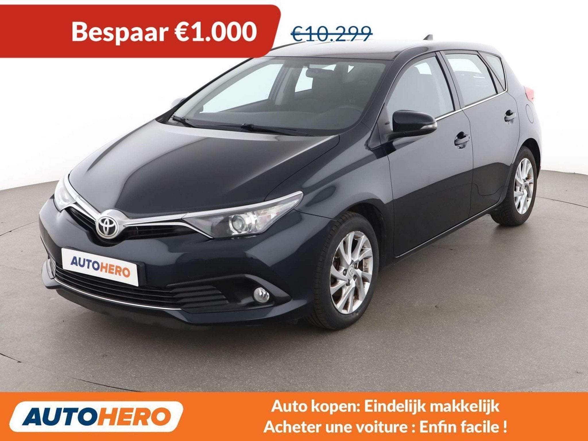 Toyota Auris 1.4 Turbodiesel Active (bj 2015), Auto's, Voorwielaandrijving, Stof, Gebruikt, Zwart