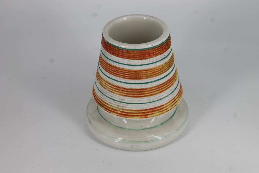 Polychrome porseleinen drager - Pyrogen - Oranje decoratie, Antiek en Kunst, Antiek | Porselein, Ophalen of Verzenden
