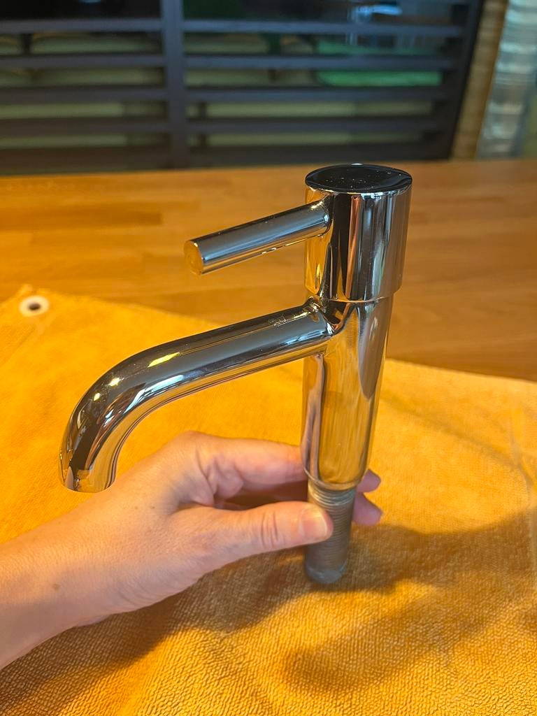 Koudwater fonteinkraantje 12cm chroom, Ophalen of Verzenden, Gebruikt, Chroom, Toilet
