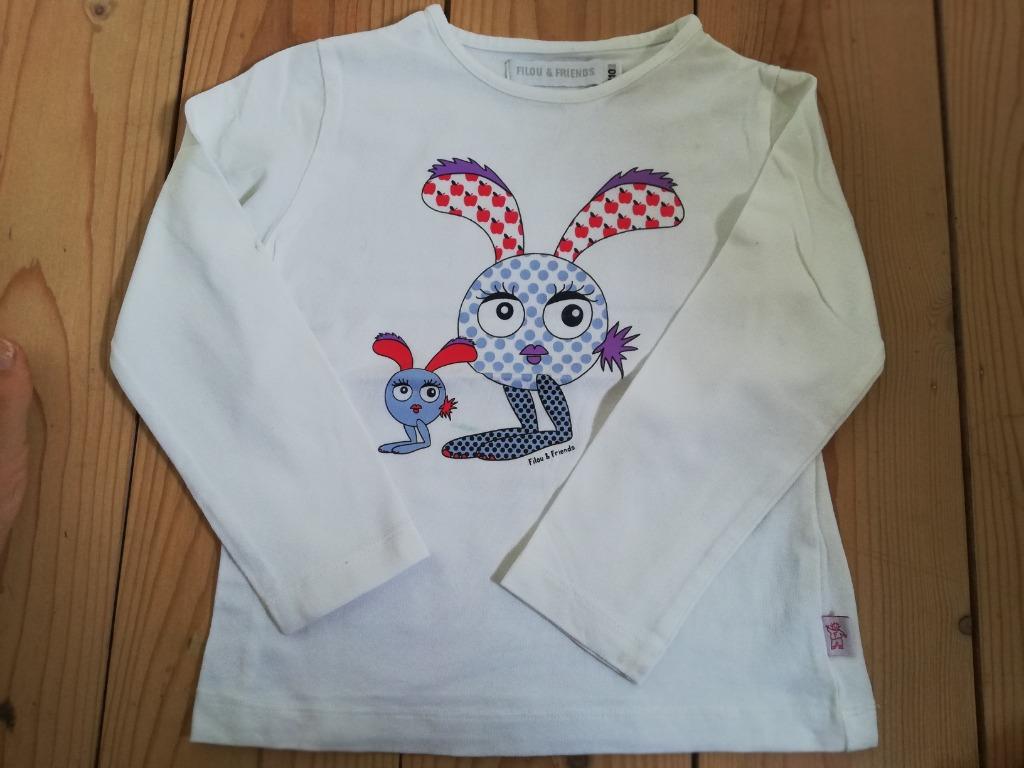TOP Filou & Friends Longsleeve - 5 jaar - 110 - wit, Kinderen en Baby's, Meisje, Filou & Friends, Ophalen of Verzenden, Zo goed als nieuw
