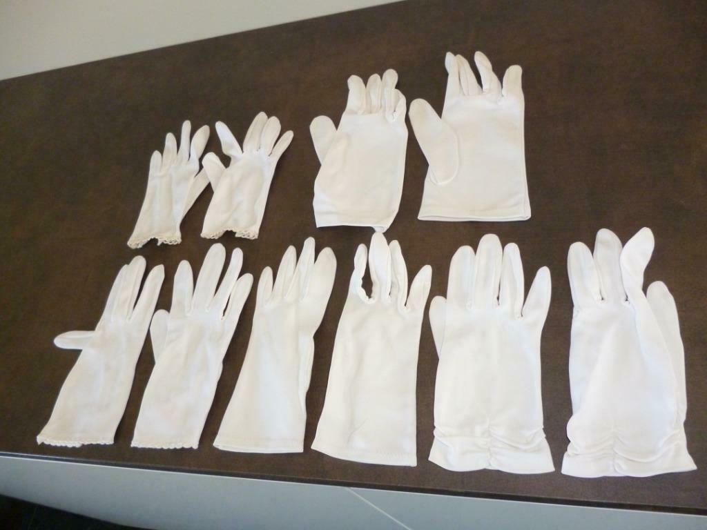 5 paar witte handschoenen wanten fijne wanten ceremonie, Kleding | Dames, Mutsen, Sjaals en Handschoenen, Ophalen, Zo goed als nieuw