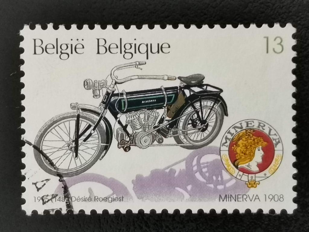 Belgie 1995 - oude Belgische moto's - Minerva, Ophalen of Verzenden, Gestempeld, Voertuigen
