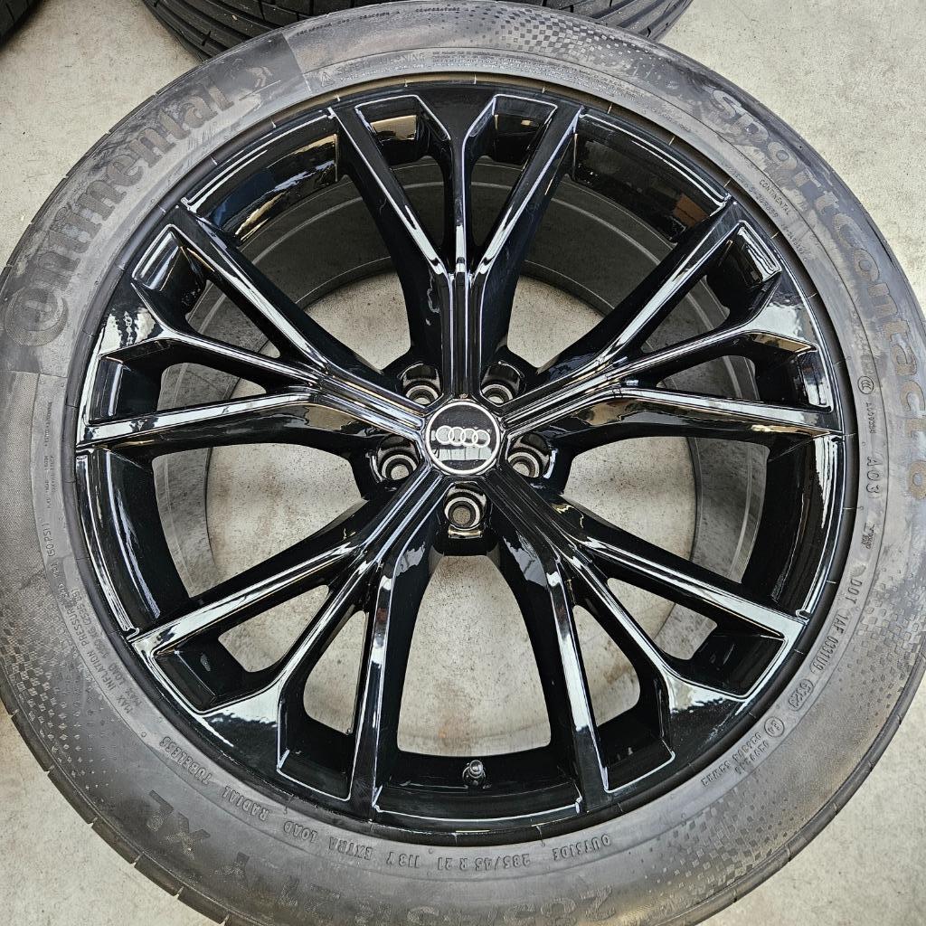 Roues d'été 21" d'origine AUDI Q8 Continental BLACK NOUVEAU, Neuf, Pneus et Jantes, Enlèvement ou Envoi, 285 mm