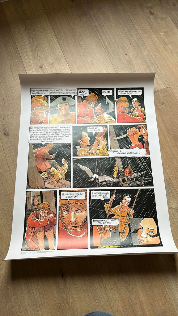 Bourgeon poster kinderen van de wind 1979, Ophalen of Verzenden, Zo goed als nieuw