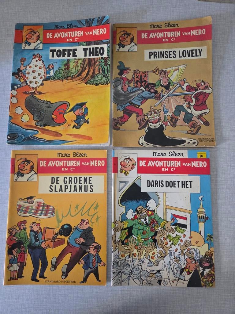 4 X de avonturen van nero en C , eerste drukken., Boeken, Gelezen, Marc Sleen, Ophalen of Verzenden, Meerdere stripboeken