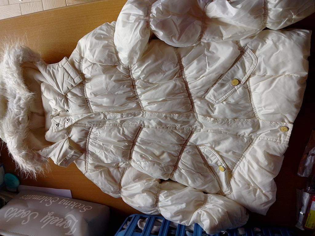 Crèmekleurige meisjesjas, Kinderen en Baby's, Kinderkleding | Maat 158, Ophalen, Gebruikt, Meisje, HERE & THERE