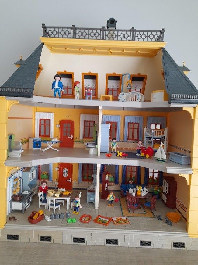 Playmobil 5103 Victorian huis 1900 bemeubeld geel, Kinderen en Baby's, Speelgoed | Playmobil, Verzenden, Gebruikt, Complete set