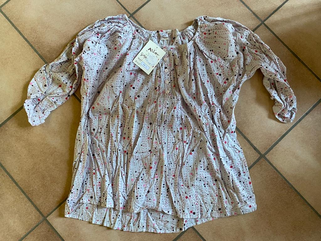 Aller Simplement Indiaas katoenen hemd L grijze patronen, Kleding | Dames, Verzenden, Maat 42/44 (L), Nieuw, Grijs