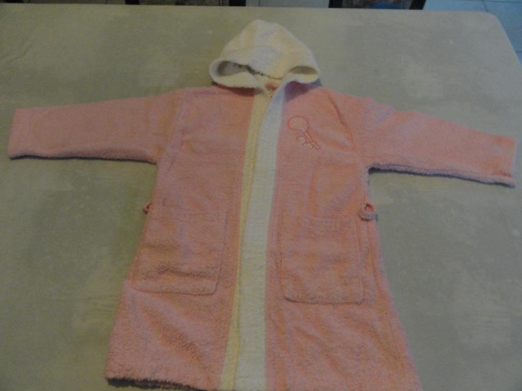 Roze badjas in badstof voor kinderen, maat 116, Enlèvement ou Envoi, Utilisé, Fille, Autres types