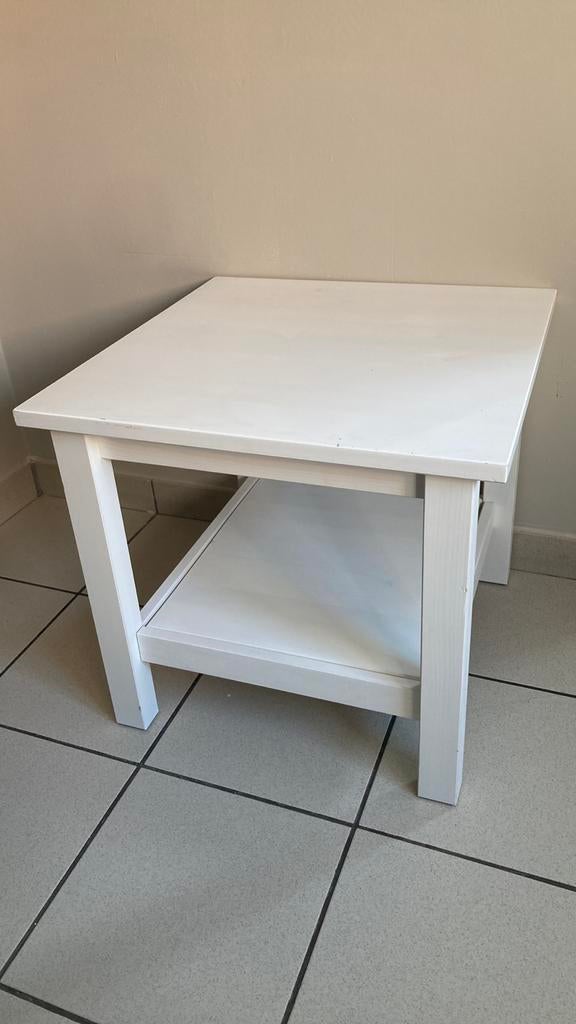Stevige Bijzet tafel, Moins de 55 cm, Enlèvement, Bois, Carré