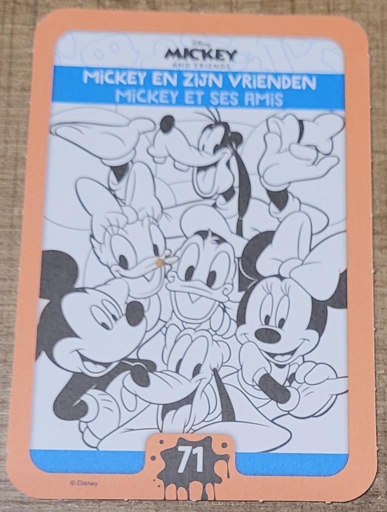 Mickey Mouse en vrienden: Disney Colour Magic verzamelkaart, Verzamelen, Ophalen of Verzenden, Mickey Mouse, Gebruikt, Plaatje of Poster