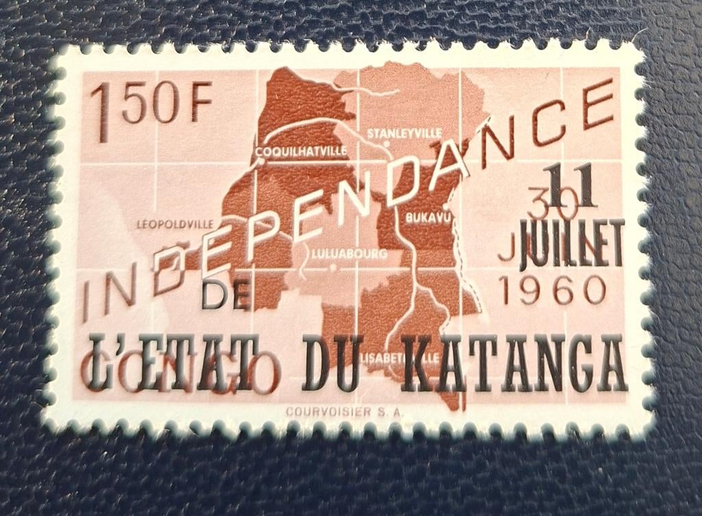 Postzegel Katanga OBP 43**, Postzegels en Munten, Ophalen of Verzenden, Postfris