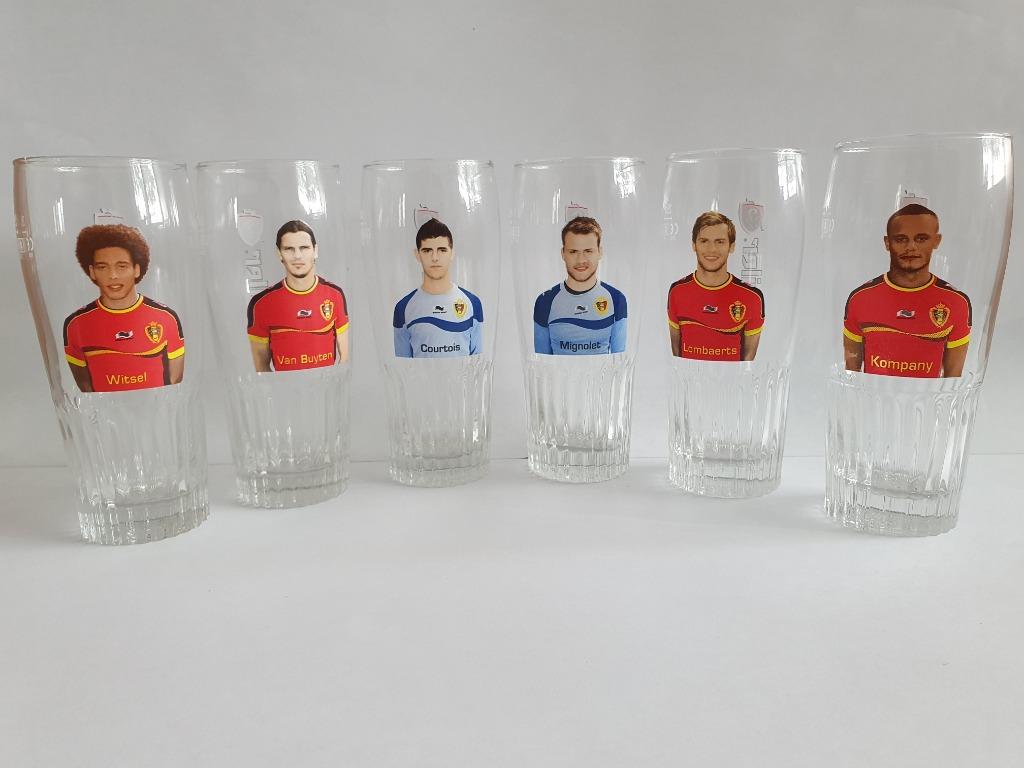 Diables Rouges sur verres neufs Jupiler Coupe du Monde 2014, Collections, Marques de bière, Neuf, Verre ou Verres, Jupiler, Enlèvement ou Envoi