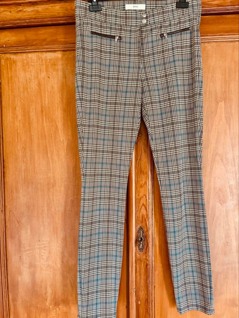 Geruit broek Brax maat 42, Maat 38/40 (M), Brax, Beige, Ophalen of Verzenden