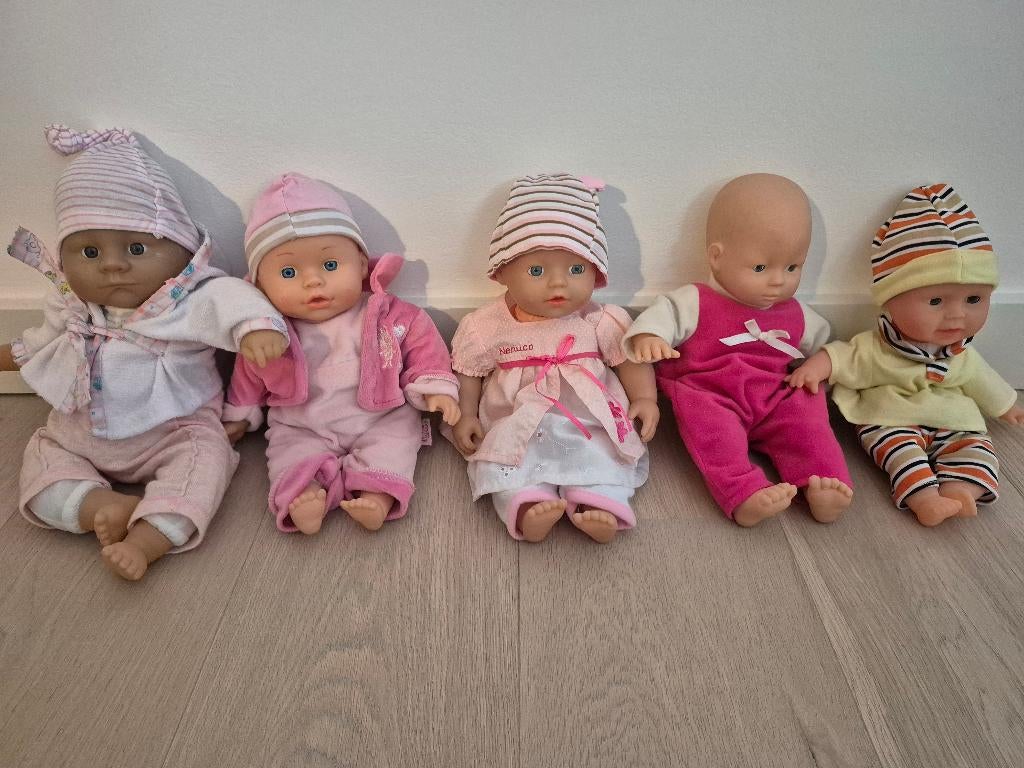 5 popjes + poppenkleertjes, Kinderen en Baby's, Speelgoed | Poppen, Ophalen, Gebruikt, Overige typen