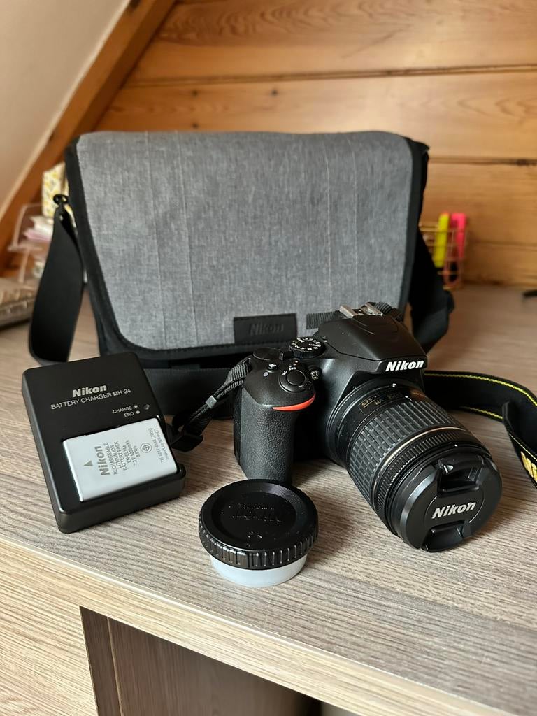 Nikon D3500 kit (zonder SD-kaart), TV, Hi-fi & Vidéo, Appareils photo numériques, Moins de 4 fois, Comme neuf, Enlèvement, Reflex miroir