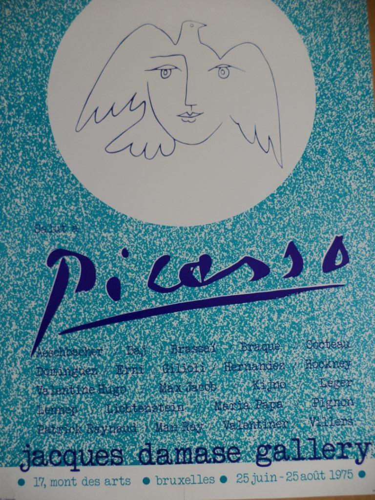 1975 Salut à Picasso Jacques Damase Gallery affiche poster, Antiek en Kunst, Ophalen of Verzenden