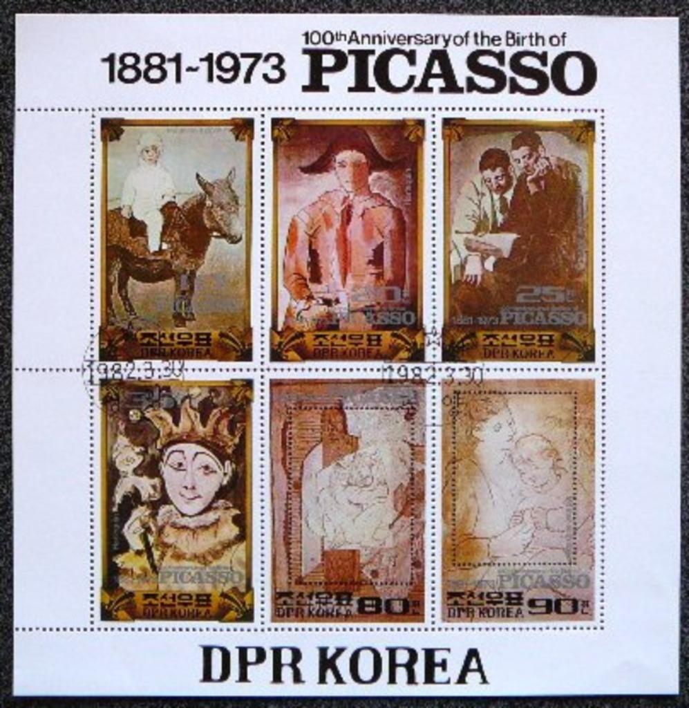 Noord-Korea    Picasso, Postzegels en Munten, Ophalen of Verzenden, Gestempeld