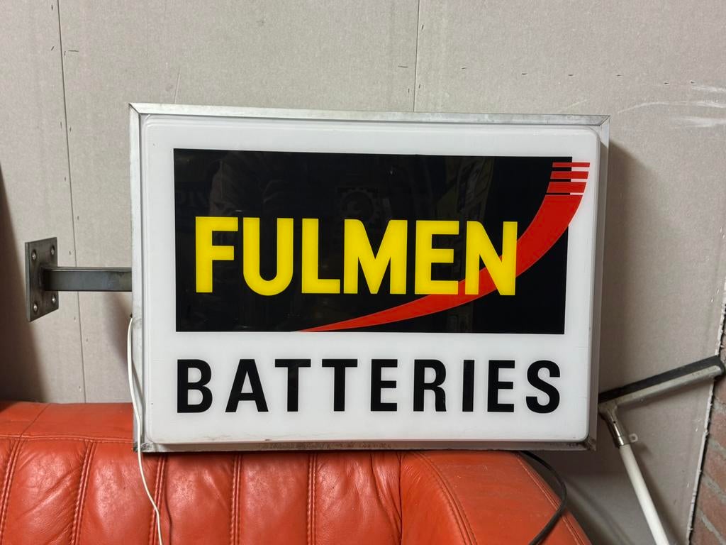 FULMEN oude reclame lichtbak, Ophalen, Gebruikt, Lichtbak of (neon) lamp