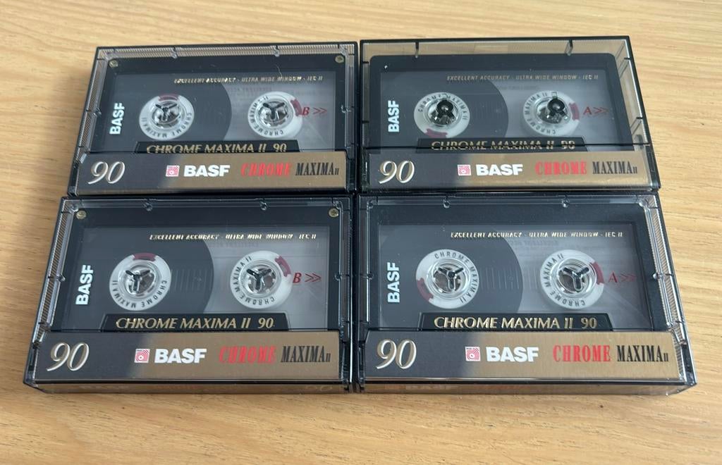 4 Cassettes Basf Chrome Maxima ll 90, Enlèvement ou Envoi, Comme neuf